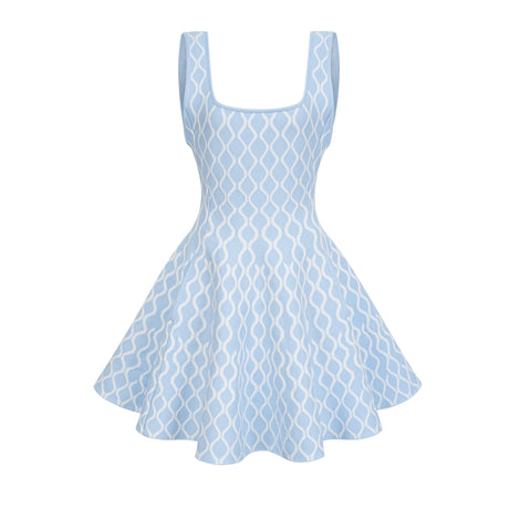Mary mini dress patterned-jacquard sleeveless