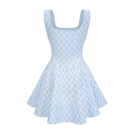 Mary mini dress patterned-jacquard sleeveless