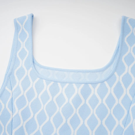 Mary mini dress patterned-jacquard sleeveless