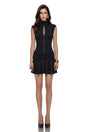 Holly Black Turtleneck Ruched Mini Dress with CutOuts