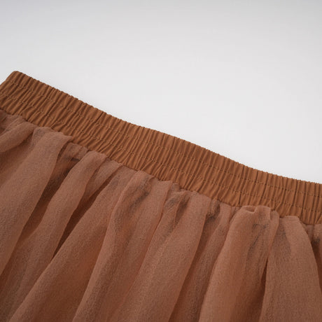 Martina Mini Dress Chocolate Brown Halterneck Mesh