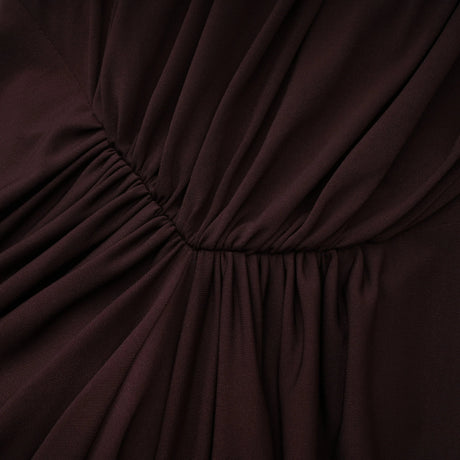 Savina Maxi Dress Chocolate Brown Off Shoulder