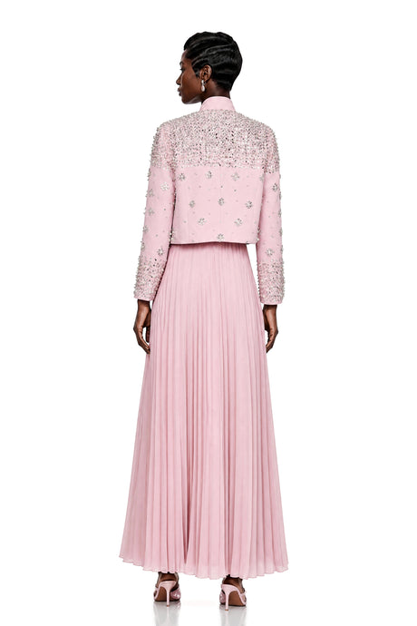 Delizia Dress Pink Embellished Jacket & Set