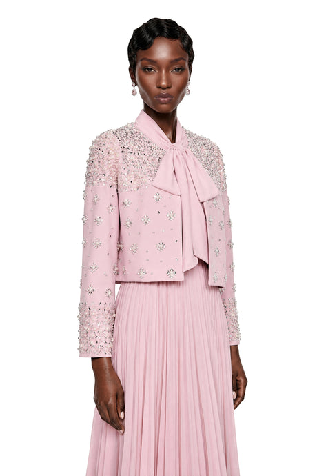Delizia Dress Pink Embellished Jacket & Set