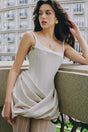 Inaya Neutral Panel Corset Mini Dress