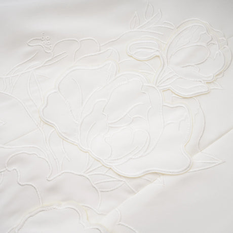 Elisabetta Mini Dress Cream White Strapless Floral Embroidered