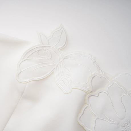 Elisabetta Mini Dress Cream White Strapless Floral Embroidered