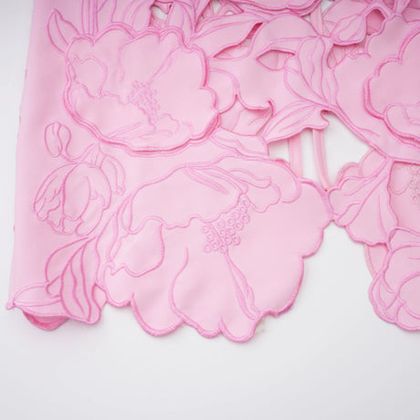 Inga Pink Strapless Floral Embroidered Maxi Dress