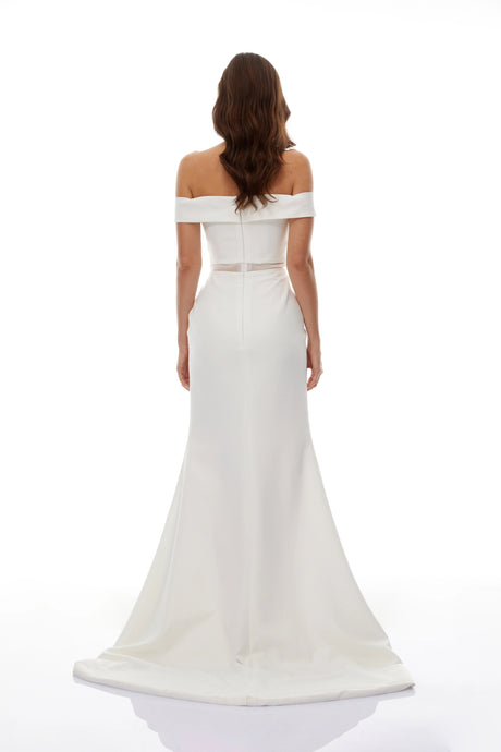 Carolina Maxi Dress White Off Shoulder Mermaid