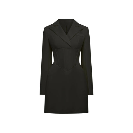 Angelina Dress Black Boned Bodice Mini Blazer