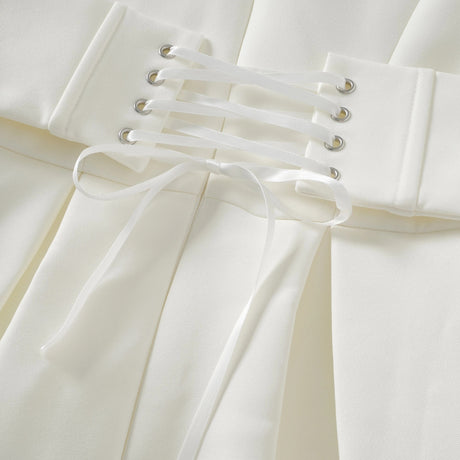 Inmaculada White Boned Bodice Mini Blazer Dress