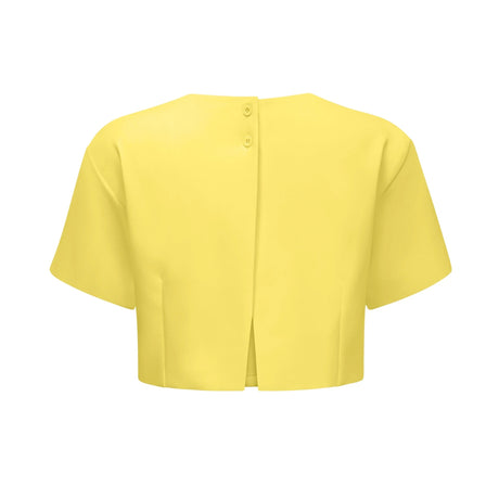 Domenica Yellow Sequin Floral Embroidered Matching Set