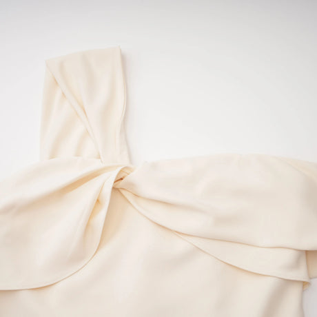 Kimora Mini Dress Neutrals Off-Shoulder Twisted