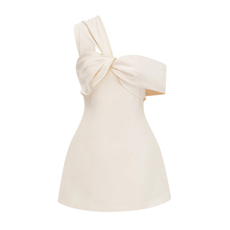 Kimora Mini Dress Neutrals Off-Shoulder Twisted