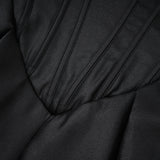 Ivana Black Corset Bodice Maxi Gown