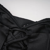 Ivana Black Corset Bodice Maxi Gown