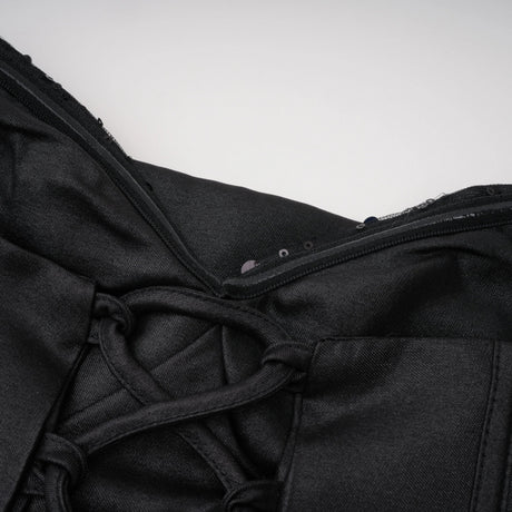 Allison Black Corset Bodice Maxi Gown