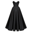 Ivana Black Corset Bodice Maxi Gown