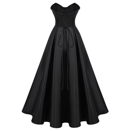 Allison Black Corset Bodice Maxi Gown