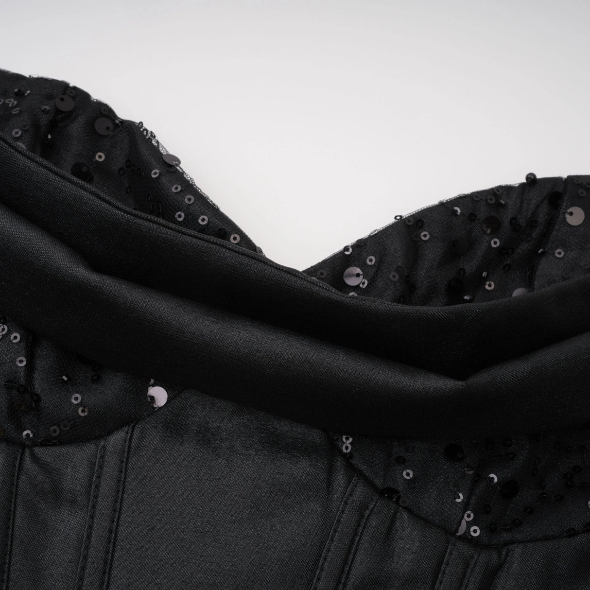 Ivana Black Corset Bodice Maxi Gown