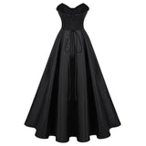 Ivana Black Corset Bodice Maxi Gown