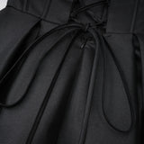 Ivana Black Corset Bodice Maxi Gown