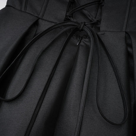 Allison Black Corset Bodice Maxi Gown