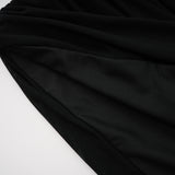 Ivona Black Halterneck Ribbon Design Mini Dress
