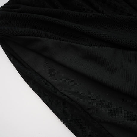 Ivona Black Halterneck Ribbon Design Mini Dress