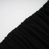 Ivona Black Halterneck Ribbon Design Mini Dress