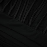 Ivona Black Halterneck Ribbon Design Mini Dress