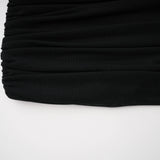 Ivona Black Halterneck Ribbon Design Mini Dress