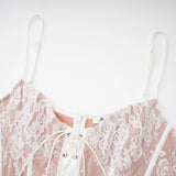 Jacinthe Brown Lace Up Bustier Mini Dress