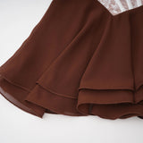 Jacinthe Brown Lace Up Bustier Mini Dress