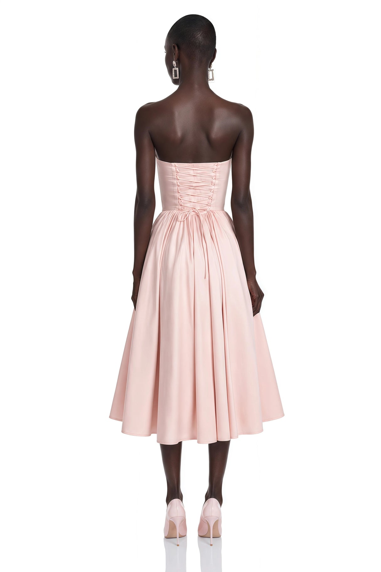 Jana Pink Corset Maxi Dress with Bow Detail