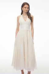 Jasmine White Lace Sweetheart Midi Dress