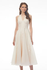Jasmine White Lace Sweetheart Midi Dress