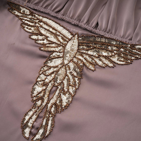 Letizia Mini Dress Brown Cold Shoulder Embellished