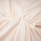 Joaquín Neutral Braid Detail Ruched Maxi Dress