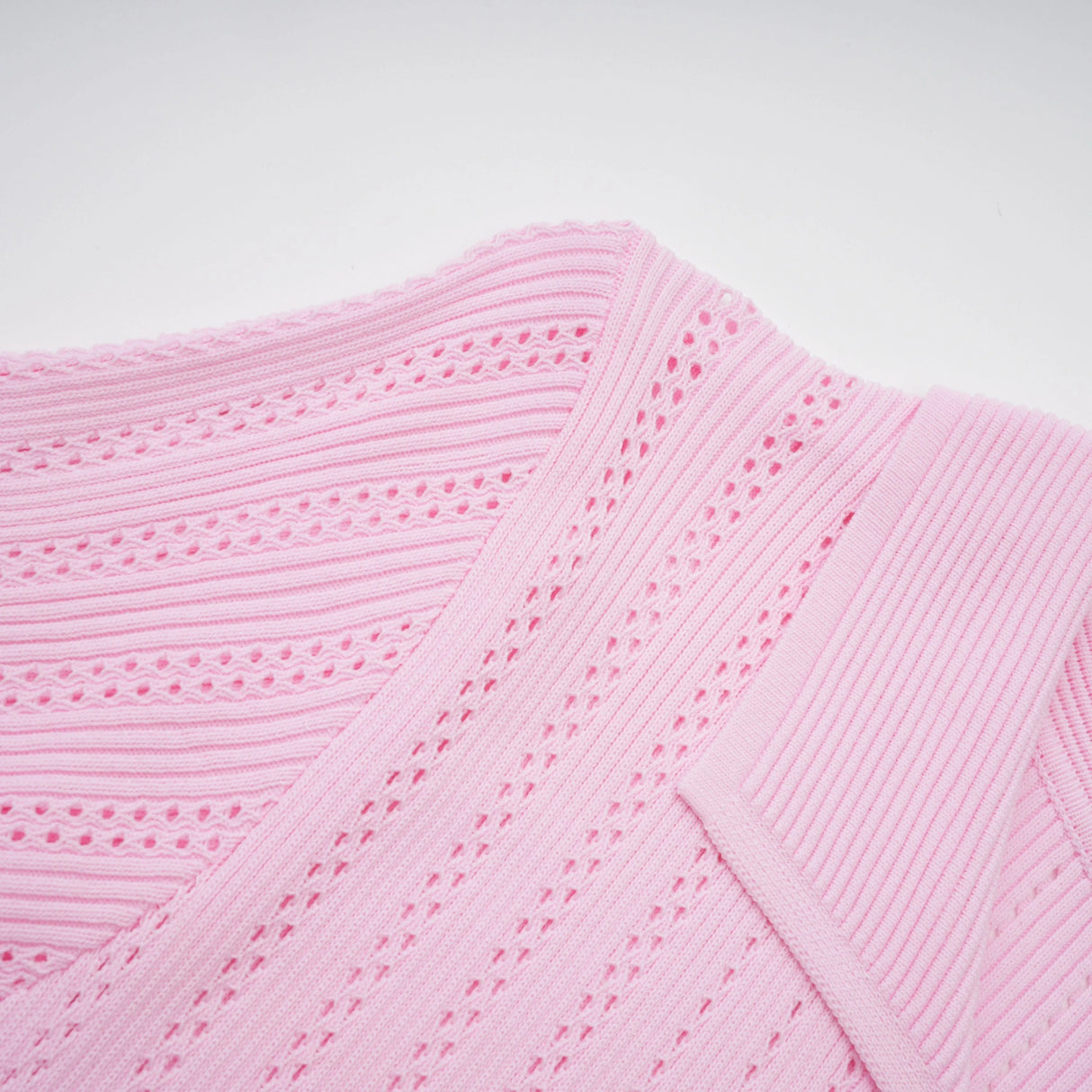 Jocasta Pink Stretch Lace Knit Midi Dress