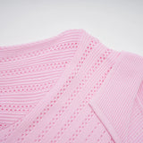 Jocasta Pink Stretch Lace Knit Midi Dress