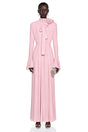 Jocelinda Pink Ruched Maxi Dress with 3D Florals