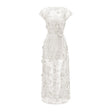 Jochebed White Floral Appliqué Maxi Dress witn CutOuts