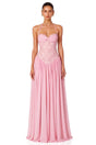 Joelle Pink Halterneck Lace Corset Maxi Dress