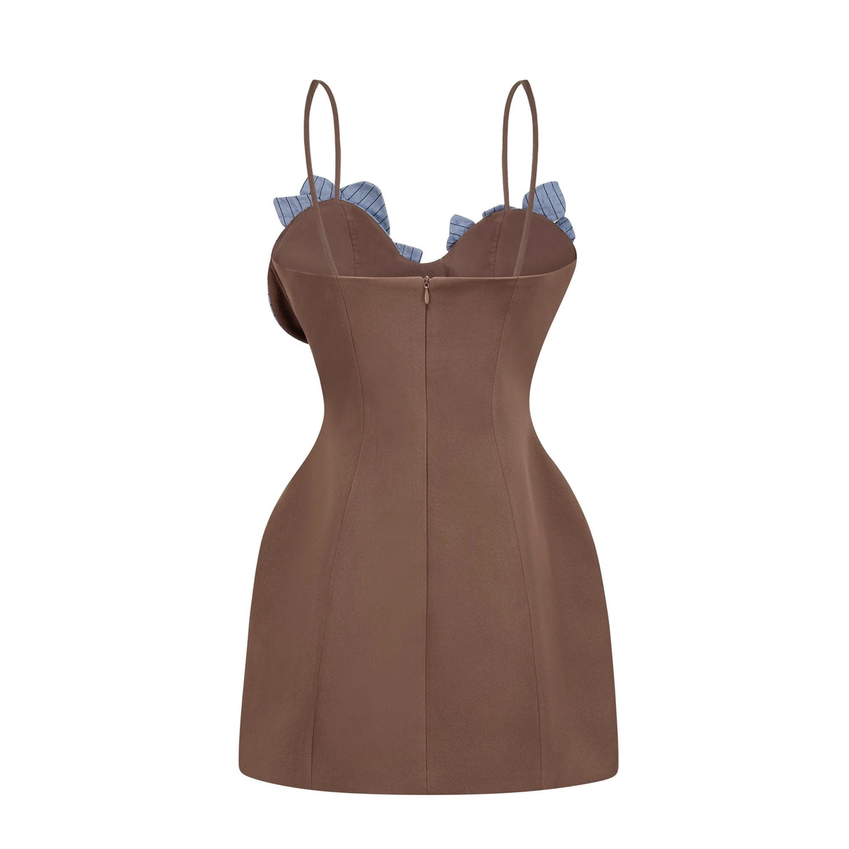 Johanna Brown Floral Panelled Mini Dress
