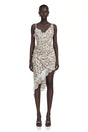 Jord White Polka Dot Mini Dress with Lace Panels