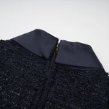 Josette Blue PeplumWaist Paneled Maxi Dress