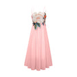 Josette floralembroidered shirred maxi dress in Pink