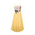 Josette floralembroidered shirred maxi dress in Yellow