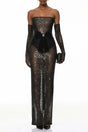 Josie Black Maxi Dress with Bow Detail